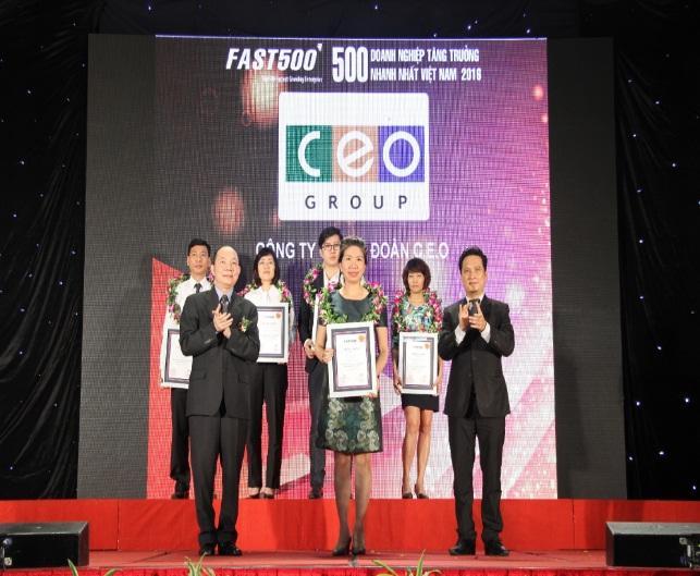 CEO GROUP được tôn vinh doanh nghiệp tăng trưởng nhanh nhất Việt Nam